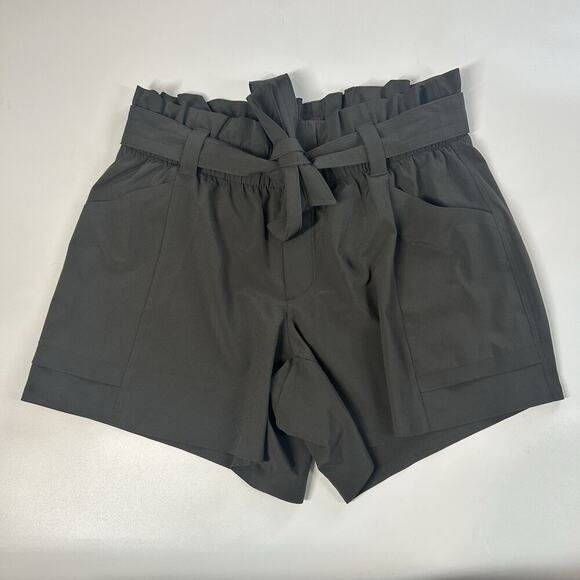 Athleta Skyline Paperbag Tie Waist Shorts Women’s 0 Olive Green 5” Casual - Picture 1 of 8